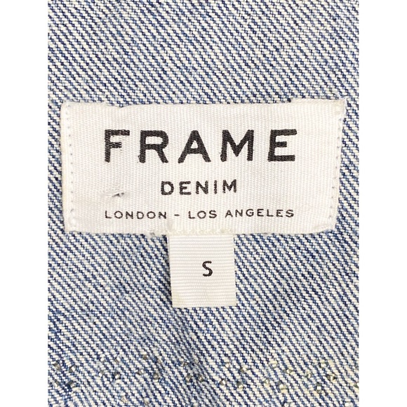 Frame Denim Le Studded Oversized Jean Jacket - Size S - Picture 10 of 14